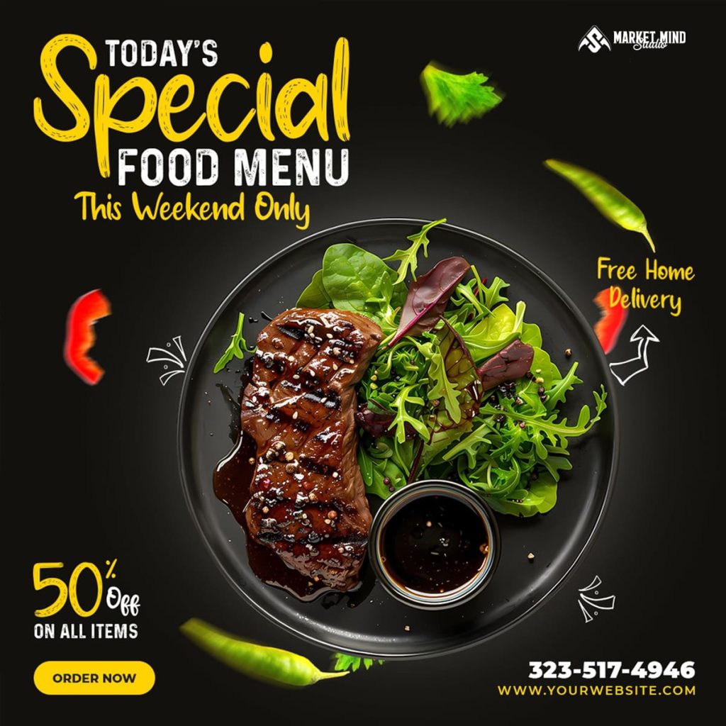 TODAY'S Special FOOD MENU This Weekend Only